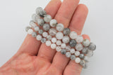 Natural Tourmaline Quartz Bracelet Smooth Round Size 6mm and 8mm- Handmade In USA- approx. 7" Bracelet Crystal Bracelet