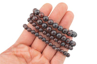 Natural Saffron Jasper Bracelet Smooth Round Size 6mm and 8mm- Handmade In USA- approx. 7" Bracelet Crystal Bracelet