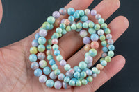 Natural Candy Jasper Round Size 6mm and 8mm- Handmade In USA- approx. 7" Bracelet Crystal Bracelet