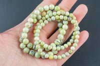 Natural Olive Jasper Size 6mm and 8mm- Handmade In USA- approx. 7" Bracelet Crystal Bracelet