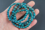 Natural Burmese Jade Round Size 6mm and 8mm- Handmade In USA- approx. 7" Bracelet Crystal Bracelet