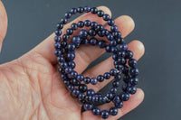 Blue Goldstone Round Size 6mm and 8mm- Handmade In USA- approx. 7" Bracelet Crystal Bracelet