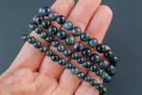 Dark Tiger Eye Round Size 6mm and 8mm- Handmade In USA- Precharged- 7.5" Length Bracelet Crystal Bracelet