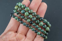 Kambaba Jasper Round Size 6mm and 8mm- Handmade In USA- Precharged- 7.5" Length Bracelet Crystal Bracelet