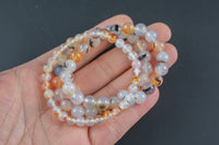 Natural Montana Agate Round Size 6mm and 8mm- Handmade In USA- approx. 7" Bracelet Crystal Bracelet