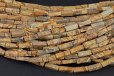 Picture Jasper beads rectangular tube tubular beads 15.5" 4x13mm