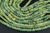 Natural Prehnite, High Quality in Faceted Roundel, 6mm, 8mm, 10mm- Full 15.5 Inch strand Gemstone Beads