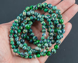 Green Aqua Terra Jasper Bracelet Round Size 6mm and 8mm - Handmade In USA - Natural Gemstone Bracelets - Handmade Jewelry - approx. 7"