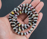 Tibetan Agate Mutlicolor Striped Bracelet Round Size 6mm and 8mm- Handmade In USA Natural Gemstone Bracelets - Handmade Jewelry - approx. 7"