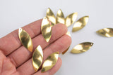 Brass earrings-Earring copper accessories-Brass earring charms-Earring connector-Brass - Twisted Marquee shape earrings- 12X32mm-DD01
