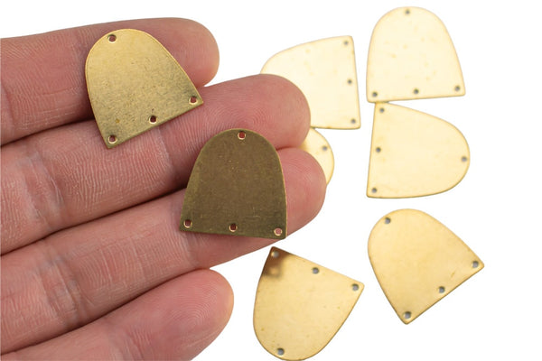 Raw brass earring connector -Brass charms-Semi-circle shape earrings-earring pendant-Geoometrical shape findings supply-20MM- ss01