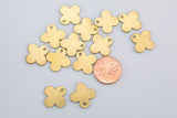 Brass earrings-Earring copper accessories-Earring-Brass earring charms-Earring connector-Brass jewelry- Flowershape earrings-17mm- ss01