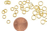 0.8mm Thickness Jump Ring- 5mm 6mm and 8mm- 18kt Golden color- Gold Plated Jump Ring- Basic Sizing