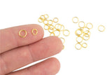 0.8mm Thickness Jump Ring- 5mm 6mm and 8mm- 18kt Golden color- Gold Plated Jump Ring- Basic Sizing