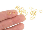 0.8mm Thickness Jump Ring- 5mm 6mm and 8mm- 18kt Golden color- Gold Plated Jump Ring- Basic Sizing