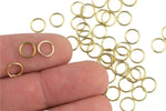 0.8mm Thickness Jump Ring- 7mm- 14kt Golden color- Gold Plated Jump Ring- Basic Sizing- Brassy Color