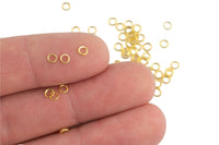 0.5mm Thickness Jump Ring- 3mm- 18kt Golden color- Gold Plated Jump Ring- Basic Sizing