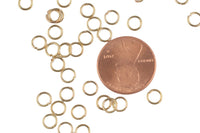 0.7mm Thickness Jump Ring- 5mm- 18kt Light color- Gold Plated Jump Ring- Basic Sizing