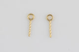 GOLD FILLED Screw Eye w/6.5mm Peg Drop - 4 pieces per order- USA Made- Made For Half Drilled Beads or Pearls