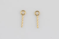 GOLD FILLED Screw Eye w/6.5mm Peg Drop - 4 pieces per order- USA Made- Made For Half Drilled Beads or Pearls