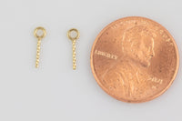 GOLD FILLED Screw Eye w/6.5mm Peg Drop - 4 pieces per order- USA Made- Made For Half Drilled Beads or Pearls