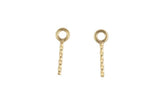 GOLD FILLED Screw Eye w/6.5mm Peg Drop - 4 pieces per order- USA Made- Made For Half Drilled Beads or Pearls
