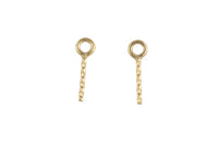 GOLD FILLED Screw Eye w/6.5mm Peg Drop - 4 pieces per order- USA Made- Made For Half Drilled Beads or Pearls