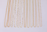 16" Dainty 14k Gold Necklace Satellite Chains for Layering - 16" with extender