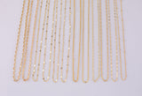 16" Dainty 14k Gold Necklace Satellite Chains for Layering - 16" with extender