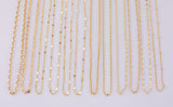 16" Dainty 14k Gold Necklace Satellite Chains for Layering - 16" with extender