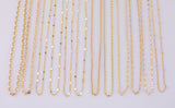 16" Dainty 14k Gold Necklace Satellite Chains for Layering - 16" with extender