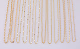 16" Dainty 14k Gold Necklace Satellite Chains for Layering - 16" with extender