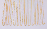 16" Dainty 14k Gold Necklace Satellite Chains for Layering - 16" with extender