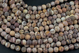 Natural Brown Zebra Jasper Beads Grade AAA Matte Round 4mm 6mm 8mm 10mm 12mm Gemstone Beads
