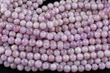 Natural Kunzite High Quality in Round, 6mm, 8mm, 10mm Smooth Gemstone Beads
