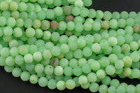 Natural Rare African Green Flower Jade Matte Beads 4mm 6mm 8mm 10mm Round Beads 15.5" Strand Gemstone Beads