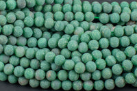 Natural Matte Rare African Green Jade Beads 4mm 6mm 8mm 10mm Round Beads 15.5" Strand Gemstone Beads