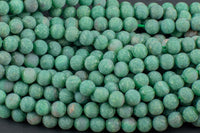 Natural Matte Rare African Green Jade Beads 4mm 6mm 8mm 10mm Round Beads 15.5" Strand Gemstone Beads