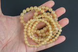 Champagne Quartz Round Size 6mm and 8mm- Handmade In USA- approx. 7" Bracelet Crystal Bracelet
