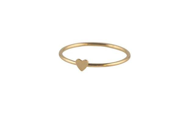 Heart Gold Filled Stack Ring, 14k Gold Filled Ring, Made in USA, Thin Gold Ring, 14k Gold Ring,Simple Gold Ring,Stack Gold Ring