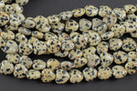 Natural Dalmation Jasper-Heart Shape-10mm-Special Shape- Full Strand Gemstone Beads