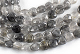 Natural Cloudy Quartz-Heart Shape-10mm-Special Shape- Full Strand Gemstone Beads