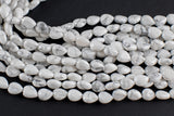 Natural Howlite-Heart Shape-8x10mm-Special Shape- Full Strand Gemstone Beads