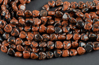 Natural Mahogany Jasper-Heart Shape-10mm-Special Shape- Full Strand Gemstone Beads