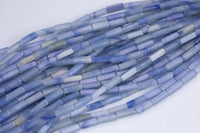 Blue Aventurine beads rectangular tube tubular beads 15.5" 4x13mm