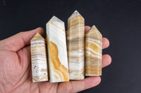 Banded Calcite Towers Crystal Obelisk Natural Crystals Tower Point wand healing crystal Towers