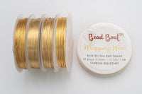 Gold Plated Non Tarnish Beading Wire for Craft Supply Copper Wire Tarnish Resistant Wire Wrapping 18, 20, 21, 22, 24, 26, 28 gauge 5 meter