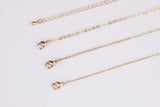 Dainty 14k Gold Necklace Chains for Layering - 1mm Oval Chain 16" 18" 20" with extender Tarnish Resistant