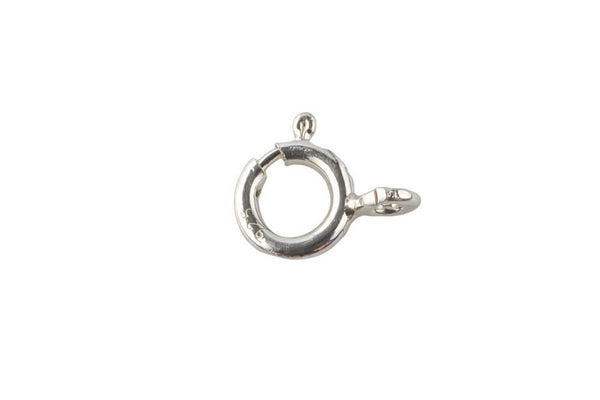 Sterling Silver Clasp 925 Sterling Silver Spring Ring Clasp- Open- Sterling Silver 925