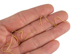 Earring Wire French Hook Earrings, Fish Hook- Gold Plated- Basic Sizing